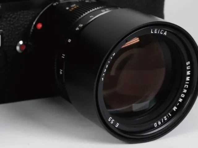 買取したライカM5 のレンズ部分を撮影した写真